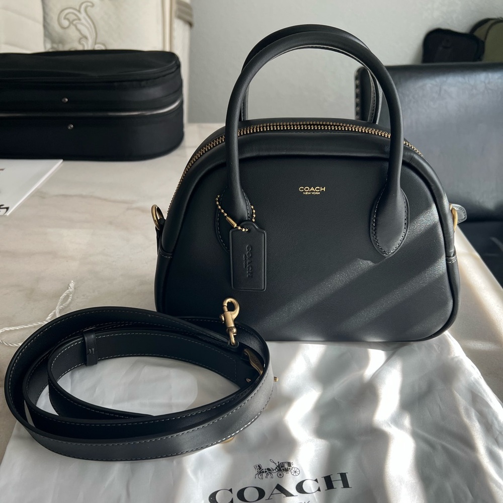 (On Vacation Hold) Coach Borough Bowling Bag in Black